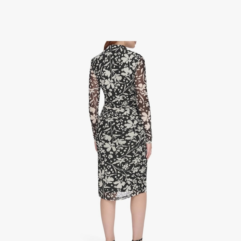 Tommy Hilfiger Black and White Long Sleeve Dress - Picture 2 of 10